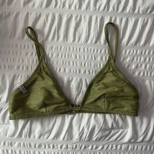 Rhythm Green Triangle Bikini Top